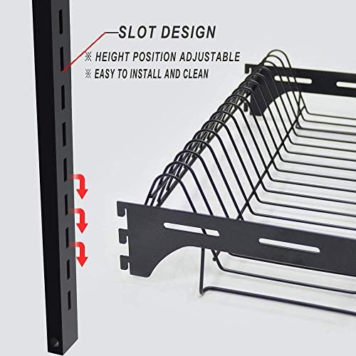 junyuan Hanging Dish Drying Rack Wall Mount,Dish Racks Drainer,3 Tier Kitchen...
