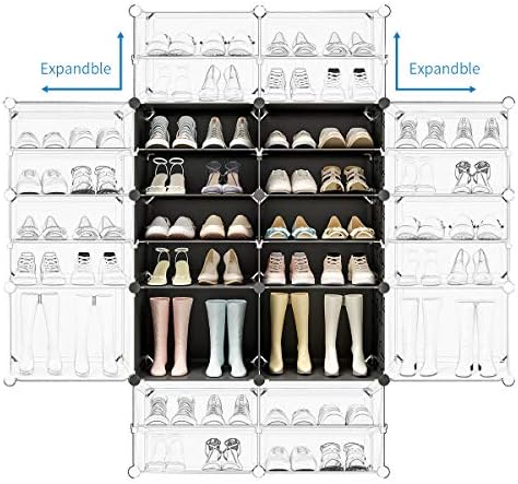 KOUSI Portable Shoe Rack Organizer 64 Pair Tower Shelf Storage Cabinet Stand ...
