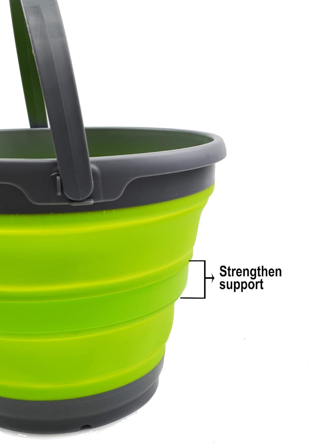 SAMMART 10L (2.6 Gallon) Collapsible Plastic Bucket - Foldable Round Tub - Po...