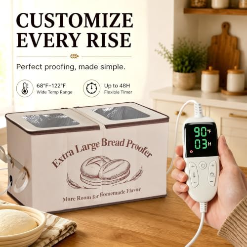 XL Bread Proofing Box Foldable Bread Proofer 23.6" Long Sourdough Warmer
