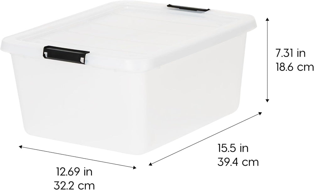 IRIS USA 6-Pack 18 Quart Clip Box with Latching Lid