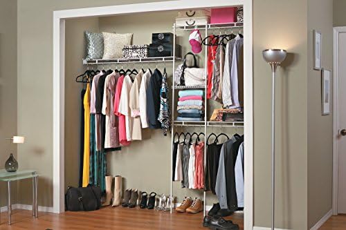 ClosetMaid Wire Closet Organizer System, Adjustable from 5 to 8 Ft., with She...