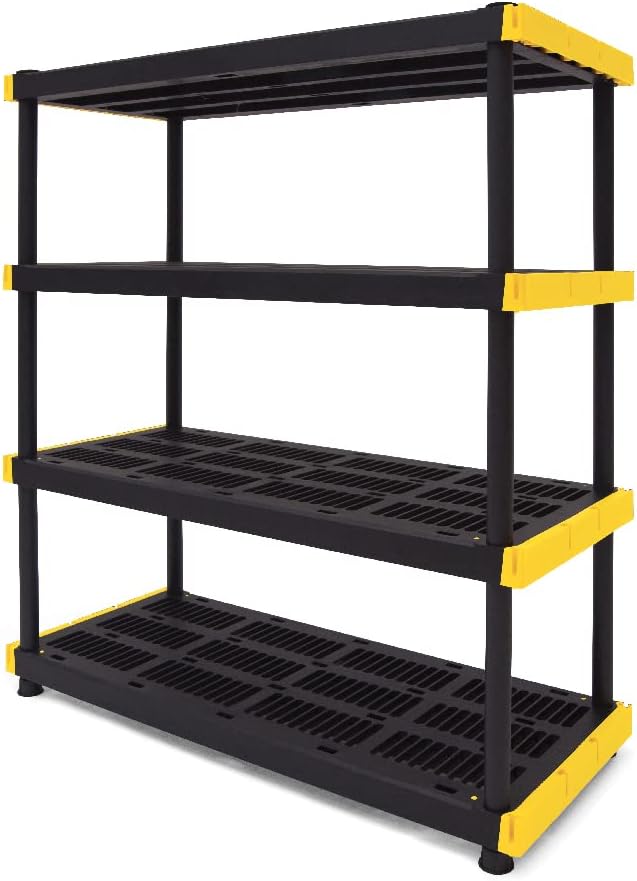 CX Black & Yellow, Shelving Unit and Heavy Duty Storage Containers, Extre...