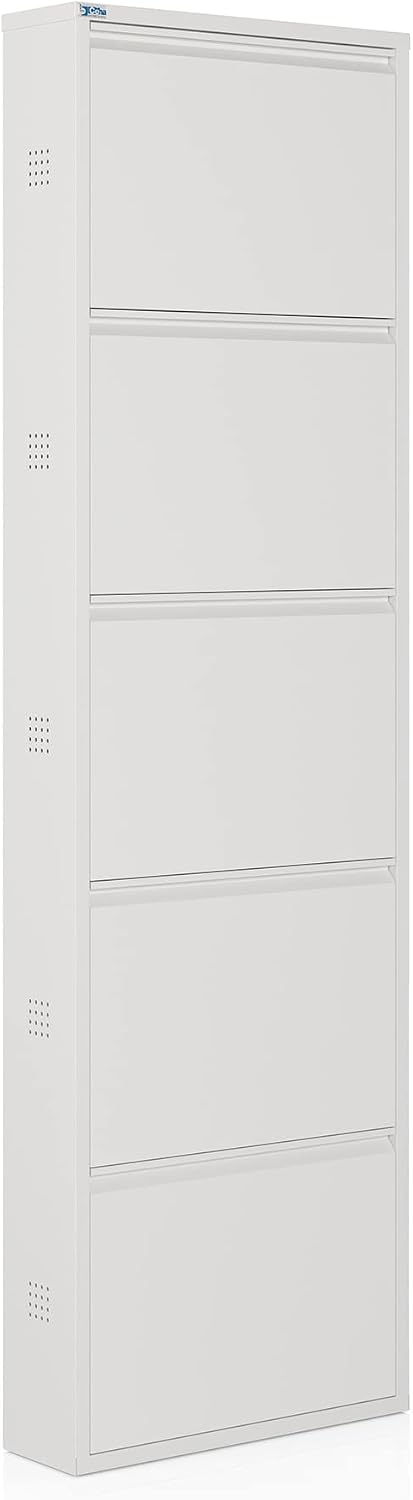 CEHA 5 Tier Metal Shoe Cabinet with Cover, Durable Shoe Storage Organizer for...
