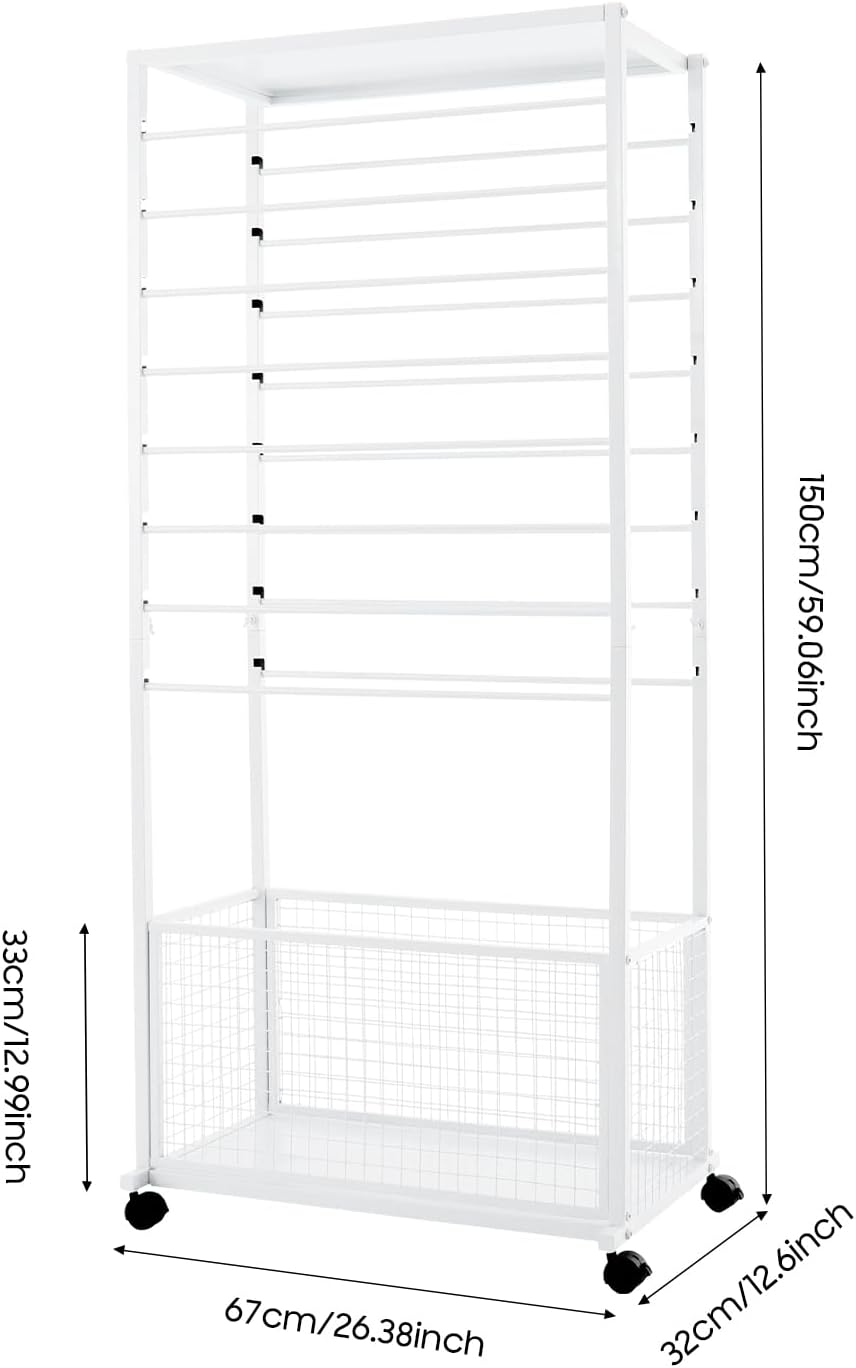 YIYIBYUS Ribbon Holder Organizer Rack, Double-Sided 16-Layer Ribbon Storage/H...
