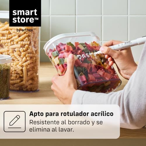SmartStore Cereal Storage Containers, Set of 2x 2.4 L | Stackable, Clear, Fli...