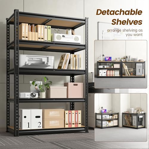 DurayLoly Shelving Unit,15.75" D×31.55" W×63.05" H Shelves for...