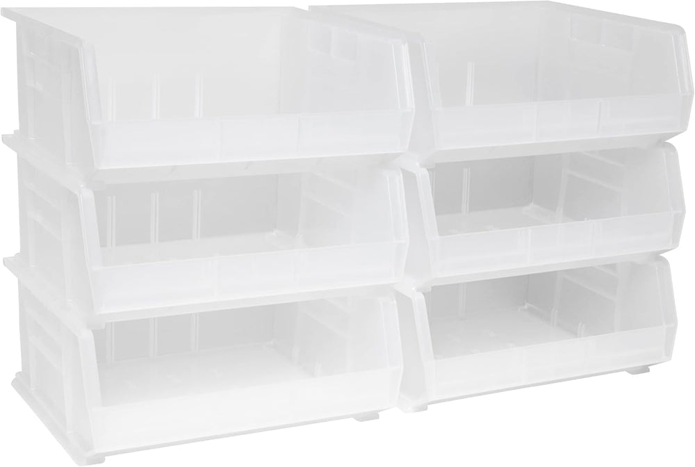Akro-Mils 30250 AkroBins Plastic Storage Bins, 15"x16"x7", Cle...