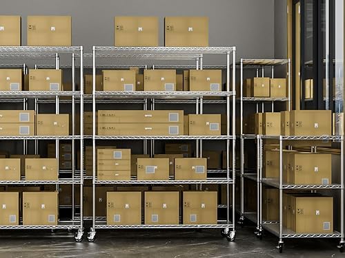 5 Tier NSF Wire Shelf Shelving Unit, 24 x 60 x 82 Inch 7500lbs Capacity Heavy...