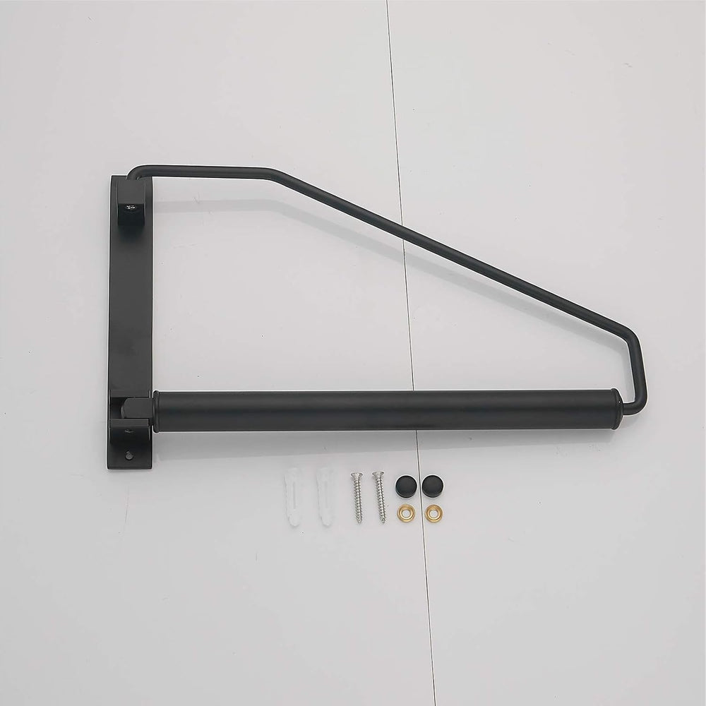 NEWRAIN Folding Clothes Hanger Rack, Wall Mounted Laundry Racks for Drying Cl...
