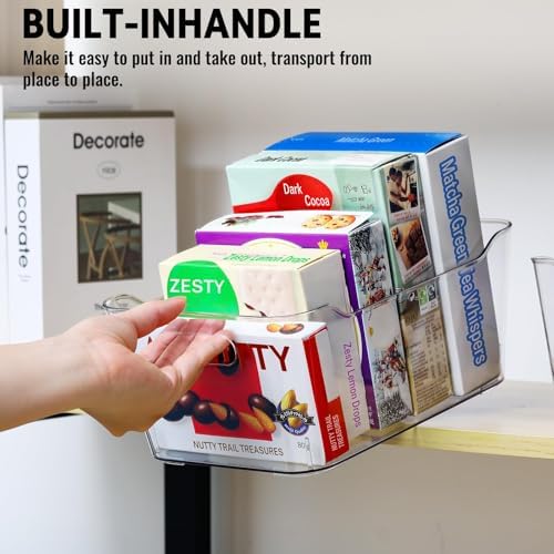 12 PACK Multi-Use Clear Plastic Storage Bins for Organizing w/Labels - Home, ...