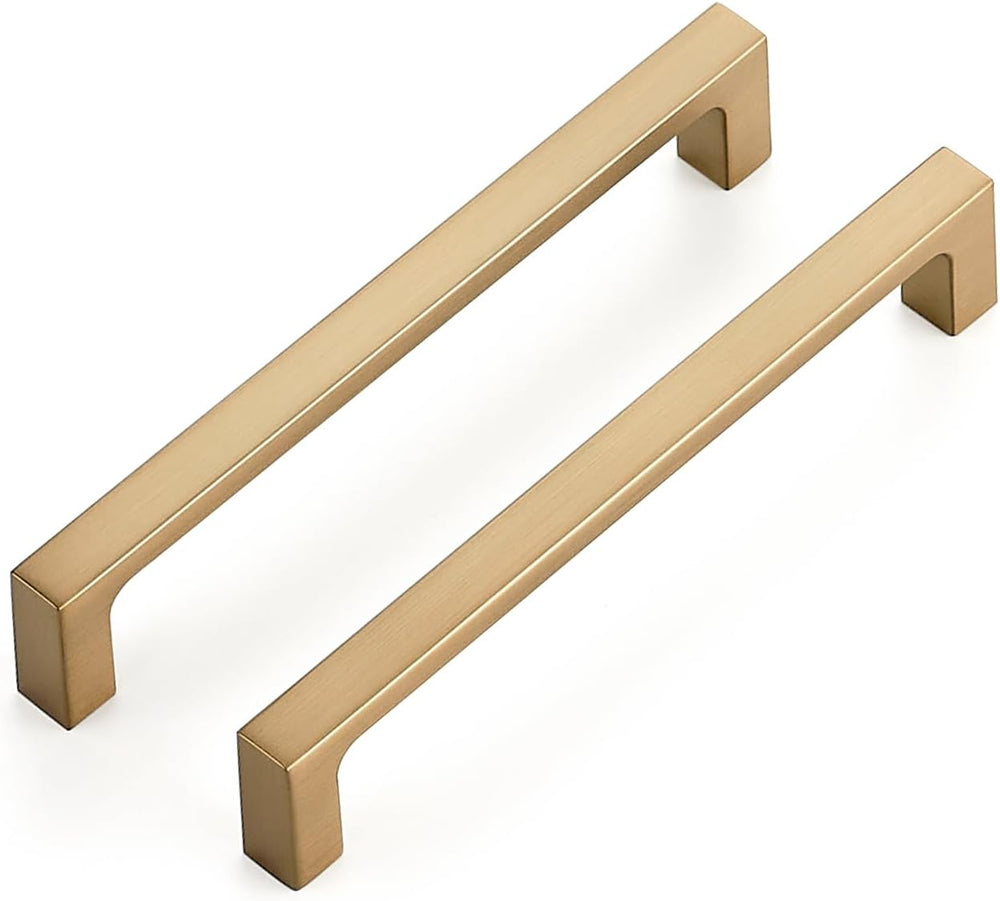 Ravinte Champagne Bronze Kitchen Square Cabinet Handles 5 Inch 10 Pack