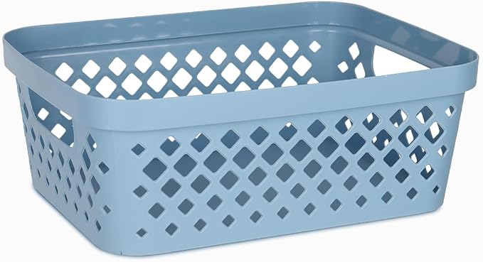 Glad Plastic Storage Basket Set, Value Pack of 6 | Open Storage Bins