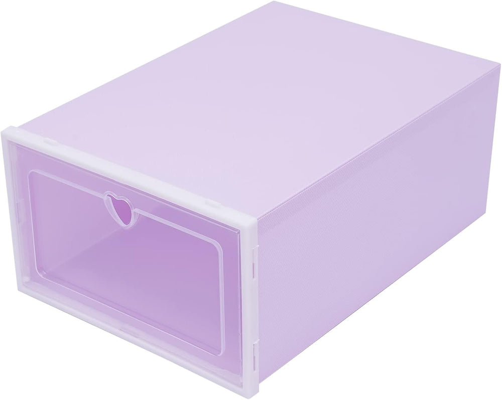 20 Pack Shoe Storage Box, Stackable Clear Plastic Shoes Organizer for Closet,...