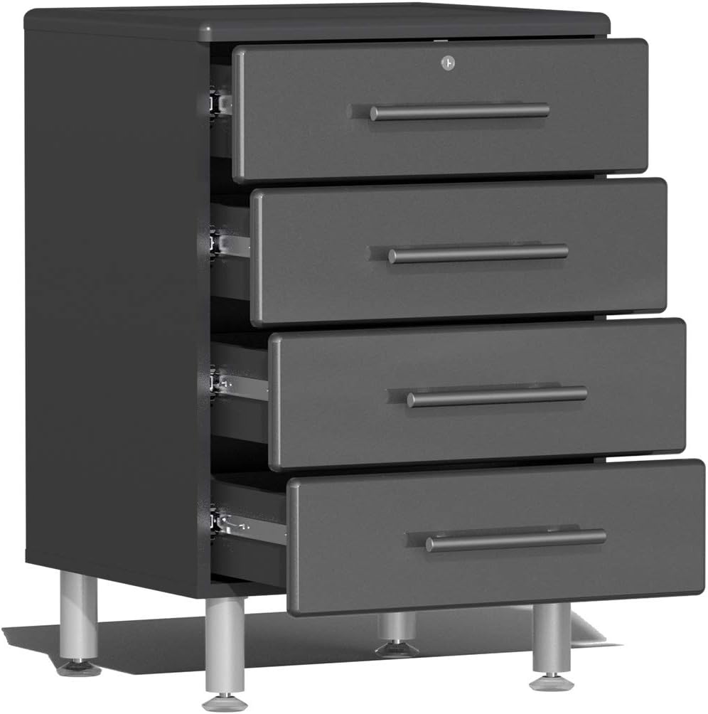 Ulti-MATE UG22082G 8-Piece Garage Cabinet Kit with Bamboo Worktop in Graphite...