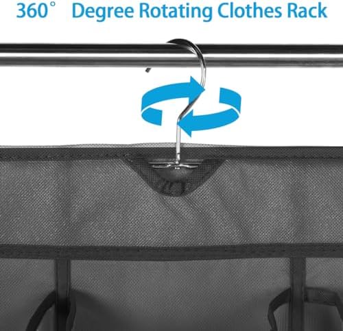 3Pcs 30 Large Pockets Dual Sided Hanging Shoe Organizer Double-Side Closet St...