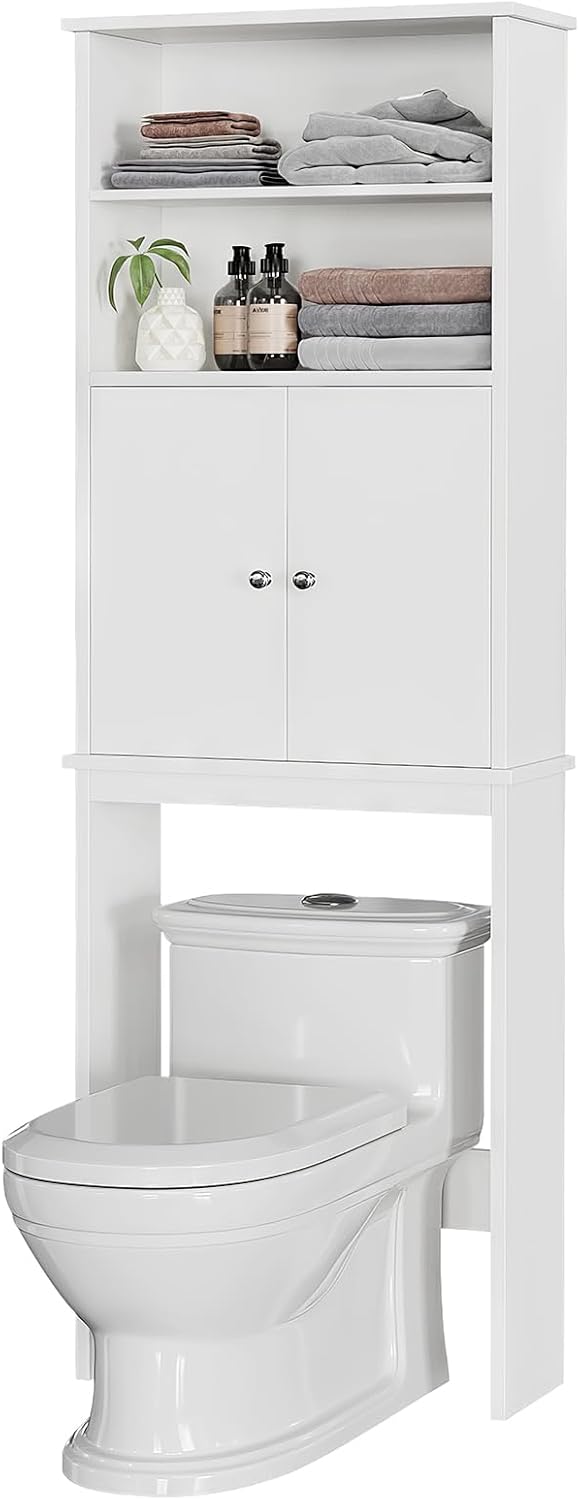 Over the Toilet Storage Cabinet for Bathroom, Extra Tall Over Toilet Storage,...