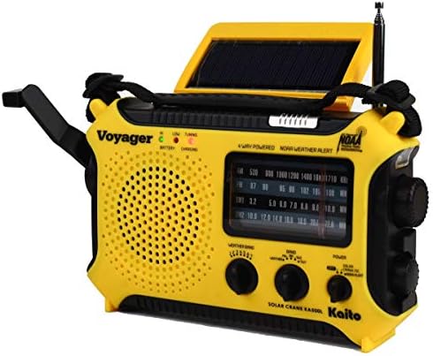 Kaito KA500L 4-Way Powered Emergency AM/FM/SW NOAA Weather Alert Radio with S...