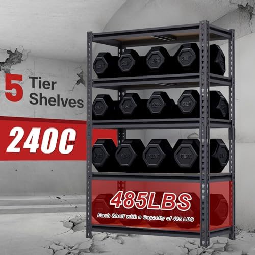 Garage Storage Shelves 2PCS, 60'' H Shelving Units and Storage, 2400 ...