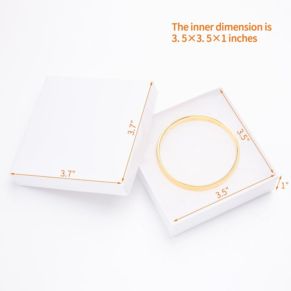 Magicool Hanger 96 Pack 3.5x3.5x1 Inch Cardboard Jewelry Boxes,Used for Neckl...