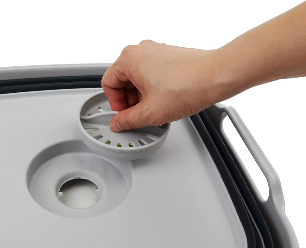 SAMMART 10L (2.6 gallons) Collapsible Plastic Dishpan with Draining Plug - Fo...