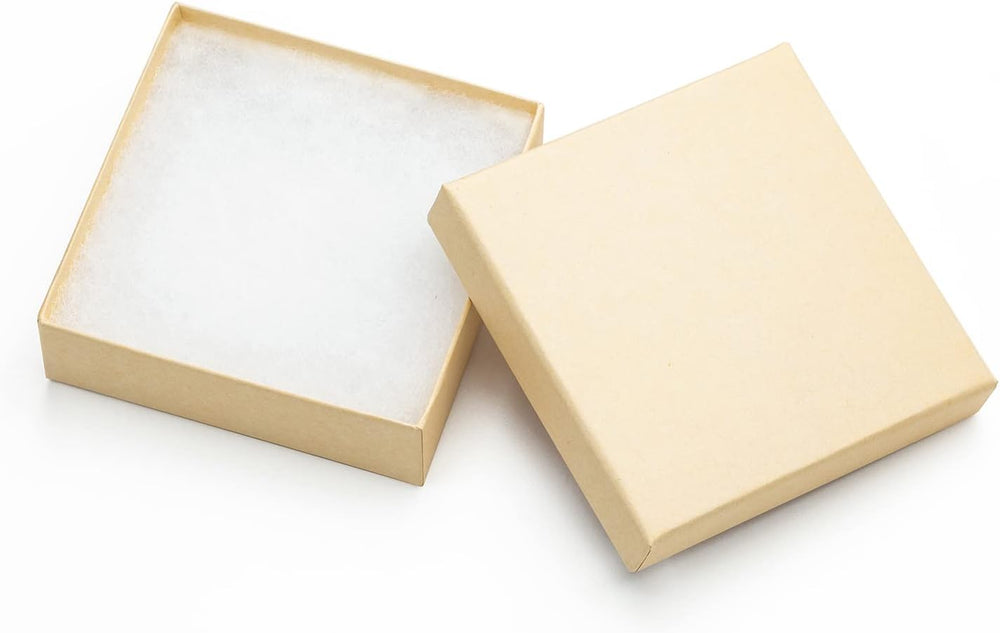 Magicool 96 Pack 3.5x3.5x1 Inch Cardboard Jewelry Boxes,Used for Necklaces,Br...