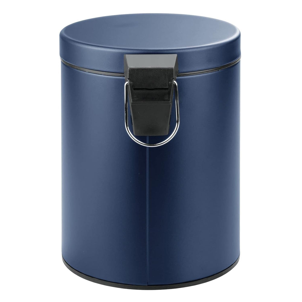 mDesign Pedal Bin — Metal Waste Bin with Pedal, Lid and Plastic Bucket Insert...