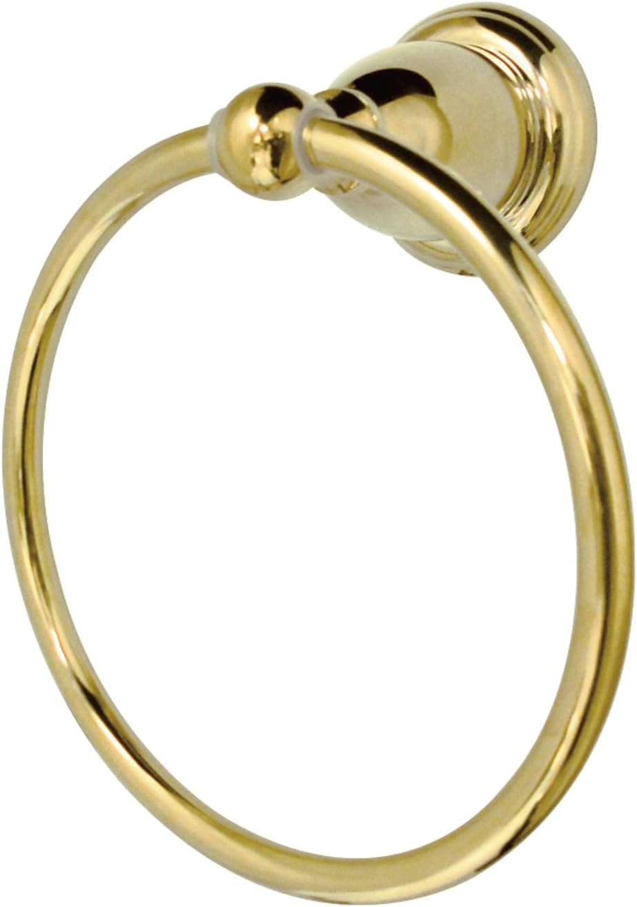 Kingston Brass BA1754PB Heritage Towel-Ring, 7-3/4" Length, Polished Brass