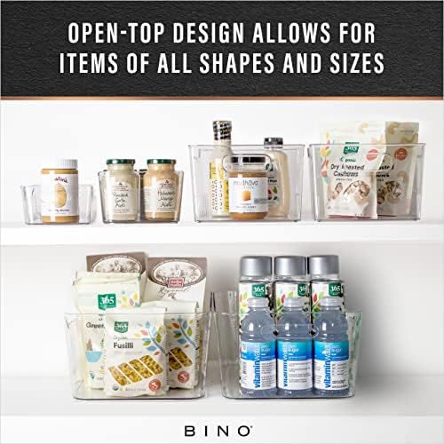 BINO | Plastic Storage Bins, X-Large - 2 Pack, Clear | THE SOHO COLLECTION | ...