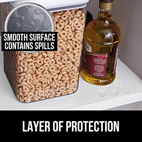 Gorilla Grip Ribbed Drawer Liner and Smooth Shelf Liner, Ribbed Liner Size 12...