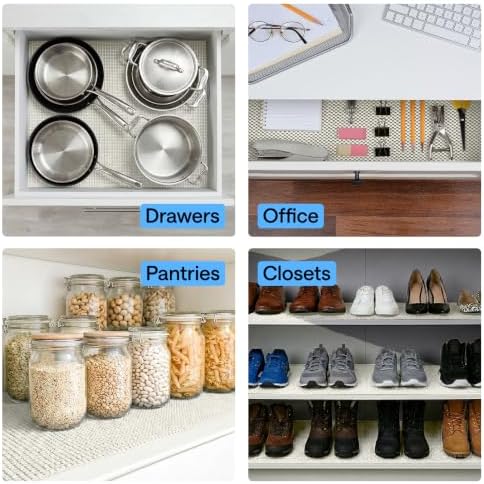 GORILLA GRIP powerGRIP Drawer Shelf and Cabinet Liner, 12" x30', Sno...