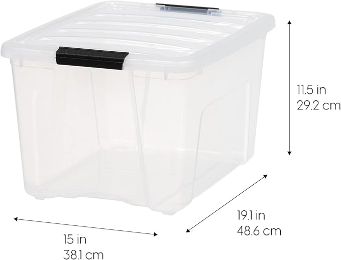 IRIS USA 40 Qt Stackable Plastic Storage Bins (6-Pack)