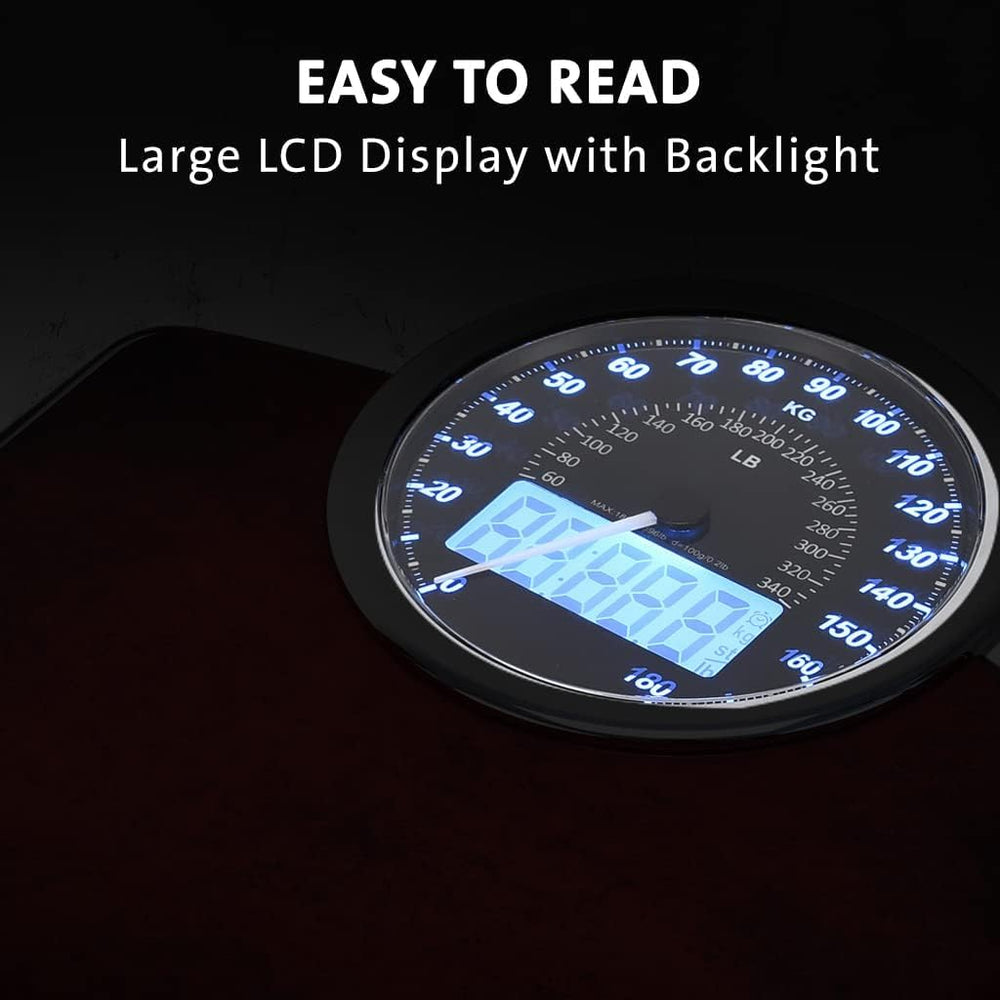 2-in-1 Digital & Analog Bathroom Scale, 400 lbs, Large Display