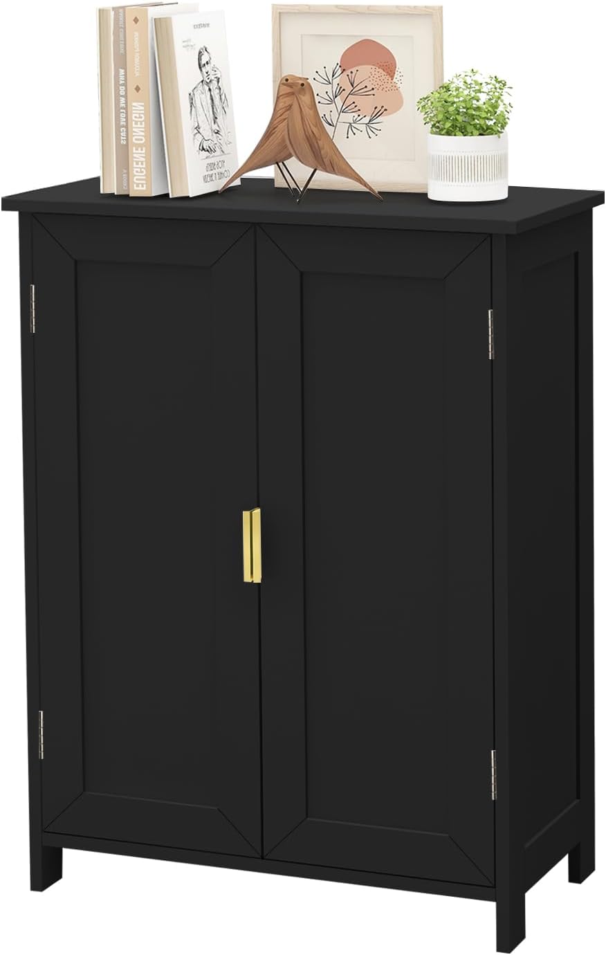 TaoHFE Black Bathroom Storage Cabinet,Bathroom Cabinets Freestanding