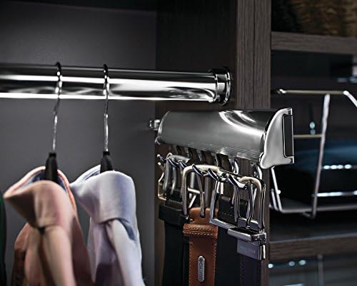 Belt Rack by Hafele, Synergy Collection (Matt Nickel, 5 Hook, 11 7/8")