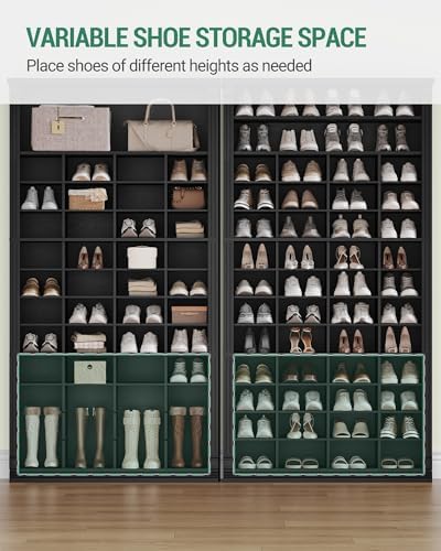 Hzuaneri 13 Tiers Shoe Storage Cabinet, Tall Shoe Cabinet with Cubby