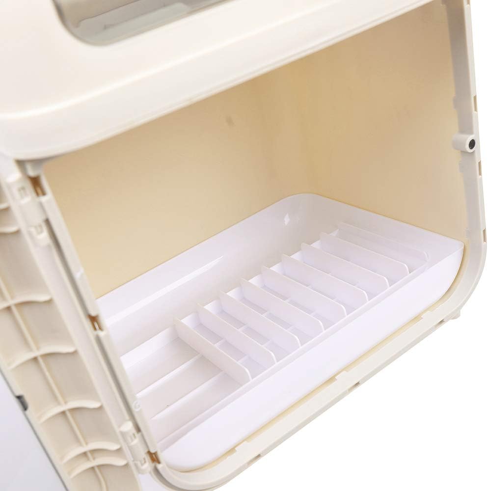 Plastic Plate Drying Rack, Cup Drying Rack and Removable Drain Plate, Kitchen...