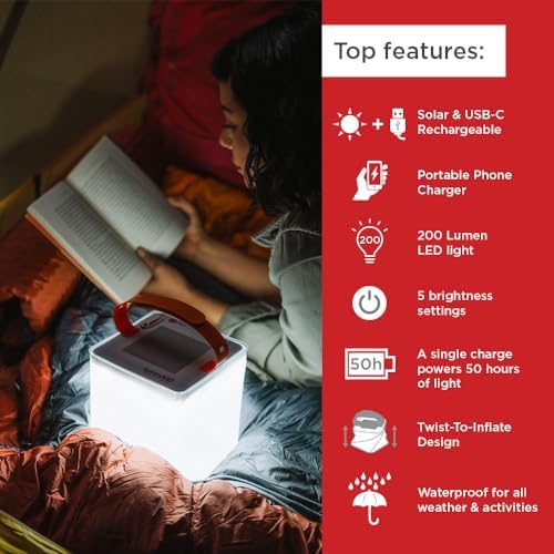 LuminAID Max 2-in-1 Inflatable Solar LED Camping Lantern & Phone Charger
