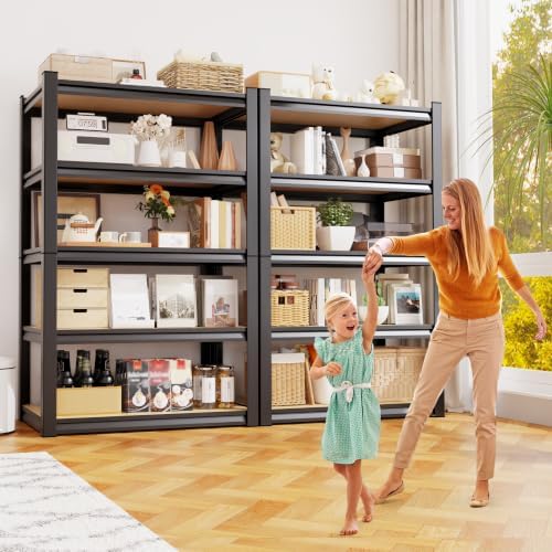 71.2" H Garage Shelving 5T Storage Shelves, Metal Adjustable Shelving Un...