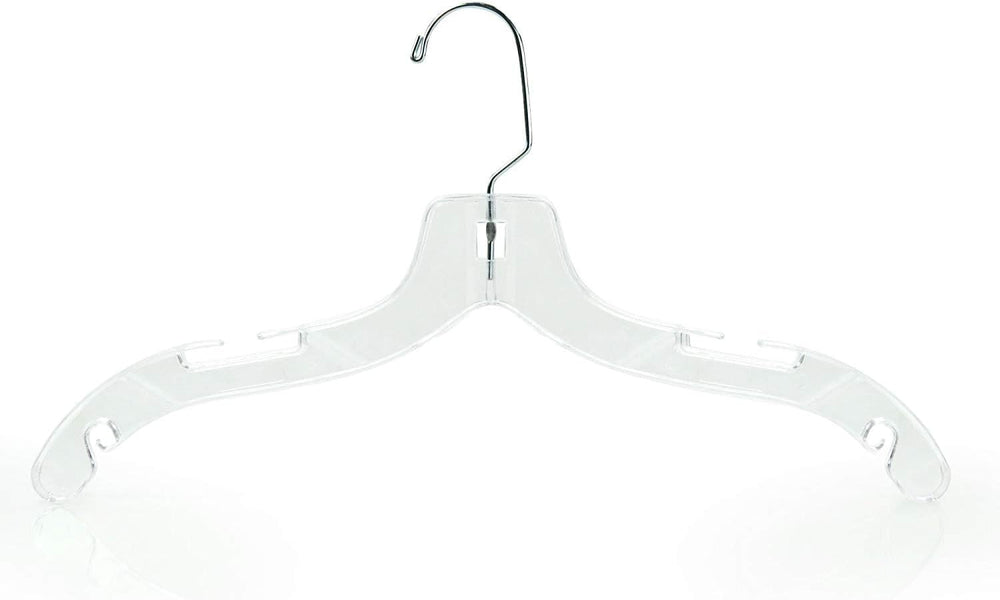 Only Hangers Pack of 15 Clear Plastic Clothes Coat Hangers with Strong Swivel...