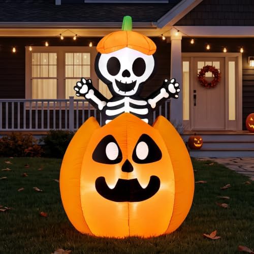 Joiedomi 5FT Halloween Animated Inflatables Outdoor Decorations, Inflatable S...