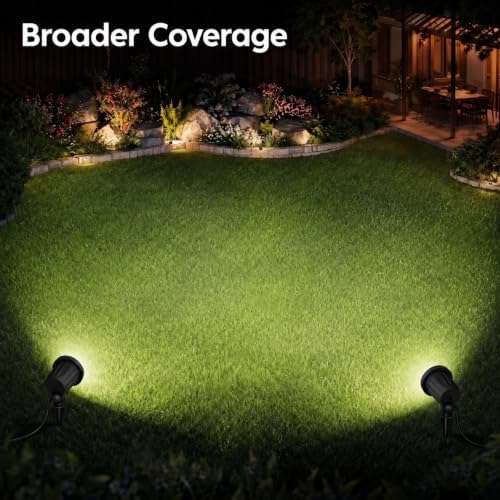 Halloween & Christmas Outdoor Spotlight, 6500K Cool White LED Landscape L...