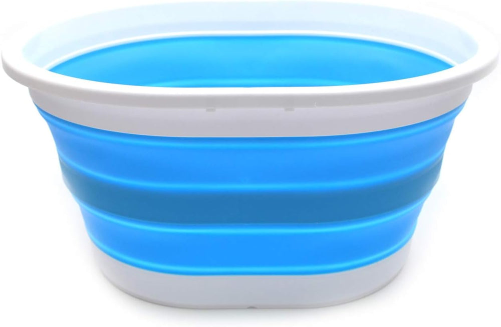 SAMMART 22L (5.8 gallon) Collapsible Plastic Laundry Basket - Oval Tub/Basket...
