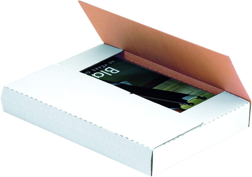 BOX USA White Easy-Fold Mailing Boxes, 7 1/2 x 5 1/2 x 2 Inches, Pack of 50, ...