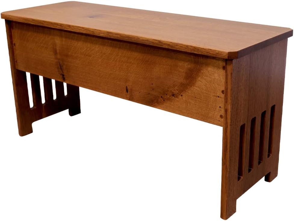 Rustic Red Door Co. Wooden Storage Bench for Entryway with Lid, Mission Style...