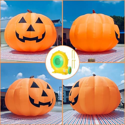 Giant 15Ft Halloween Inflatables Pumpkin Decorations, Blow Up Yard Decoration...