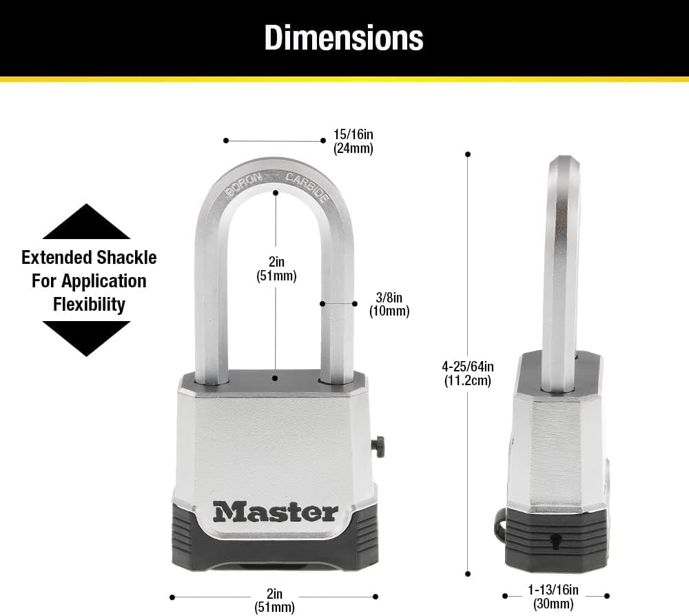 Master Lock Combination Padlock Heavy Duty Outdoor Resettable Lock M176XDLH