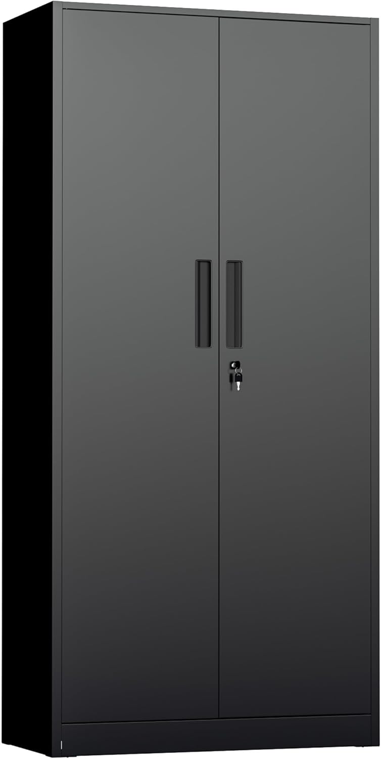 INTERGREAT Metal Storage Cabinet with Lock, 72" H Lockable Metal Storage...