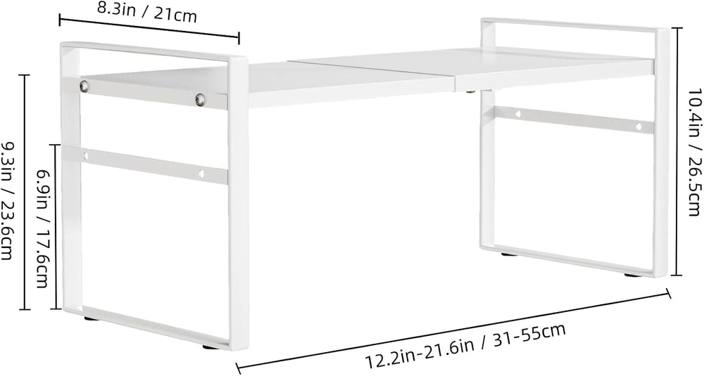 Expandable Cabinet Shelf Organizer Riser for Kitchen Pantry Cupboard Under Si...