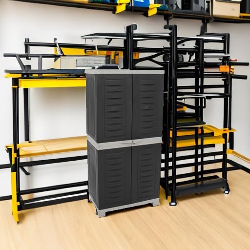 Sunnydaze 48" Garage Storage Cabinet with Locking Doors & Shelves, C...